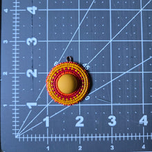 Load image into Gallery viewer, Orange, dark red rust and mustard earrings. Indigenous handmade.
