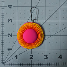 Load image into Gallery viewer, Pink sunrise earrings. Indigenous handmade.
